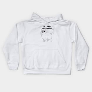 Oh Lawd She Comin Kids Hoodie